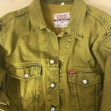 ACROSS 올리브 그린 데님 자켓