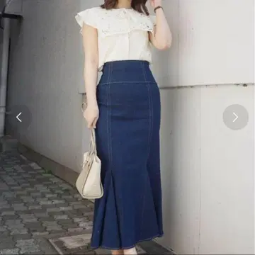 MERCURY DUO 머큐리 듀오 스트레치 데님 머메이드 스커트