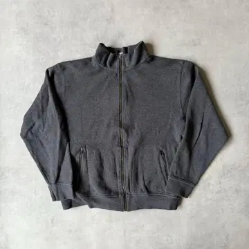 L.L.Bean 풀 집업 코튼 니트 스웨터 차콜 그레이