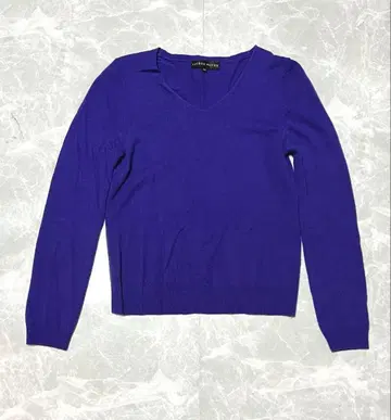 CITRUS NOTES 캐시미어 100% V넥 니트 퍼플 사이즈 40
