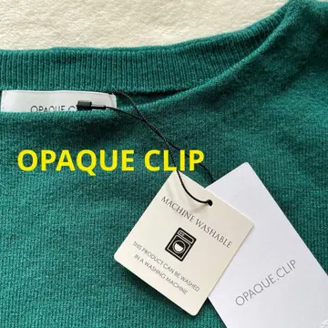 [택 포함 새상품] OPAQUE CLIP 다크 그린 긴팔 스웨터 38/M