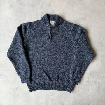 L.L.Bean 램스울 헨리넥 스웨터 멜란지 블루 M 사이즈