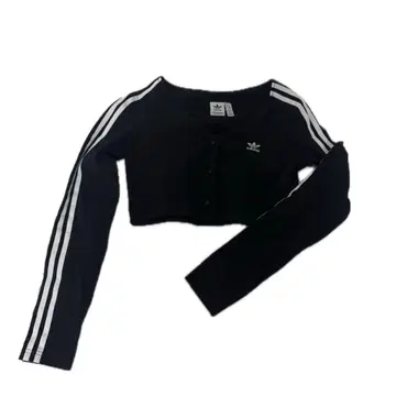 아디다스 크롭 기장 긴팔 상의 블랙