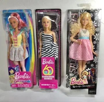 마텔사제 바비 인형 3체 세트