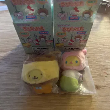 산리오 치비토모 화과자 시크릿 키링 폼폼푸딩 우사하나