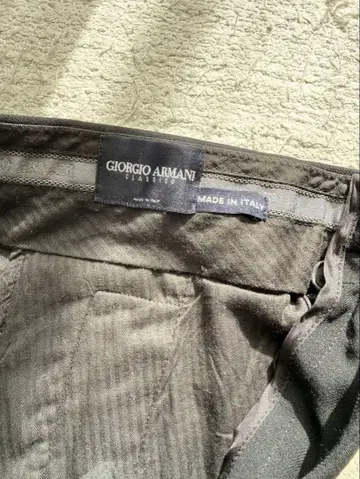 조르지오 아르마니 블랙 슬랙스 와이드 팬츠