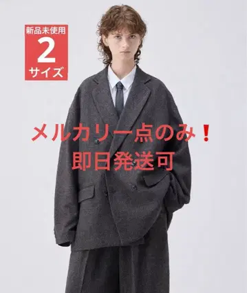 미사용 새상품 오버 사이즈 더블 브레스트 자켓 2 블랙 계열 기타 2