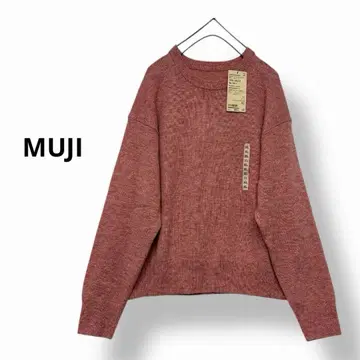 정가 3,990엔 MUJI 워셔블 울 미들 게이지 크루넥 스웨터 XL