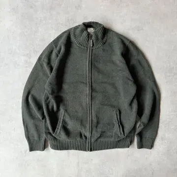 L.L.Bean 풀 집업 코튼 스웨터 모스그린 M 사이즈