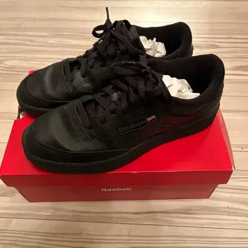 Reebok Club C 블랙 레더 UK8 27cm