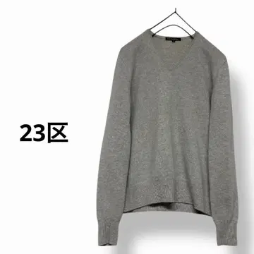 정가 13,860엔 23구 울 캐시미어 니트 V넥 니트 38