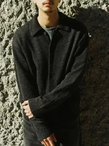 ALPACA KNIT SHIRT CARDIGAN 사이즈 M