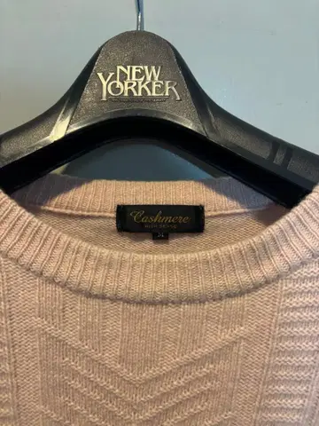 Cashmere 100 핑크 케이블 니트 스웨터