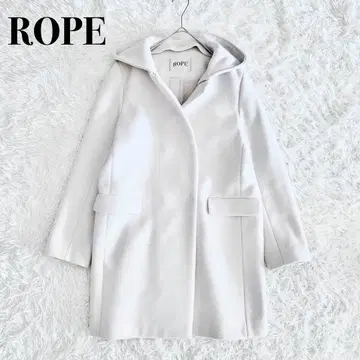 ROPE 로페 2WAY 울 코트 후드 탈부착 아우터 화이트