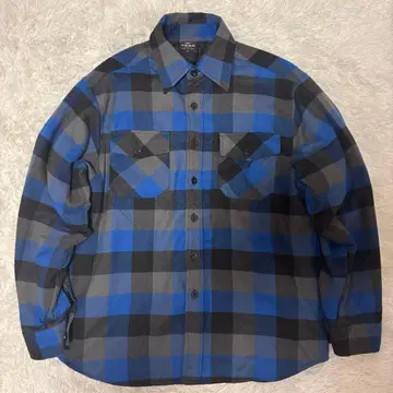 [레어 컬러] YAGO 블랙 블루 체크 퀼팅 자켓 M