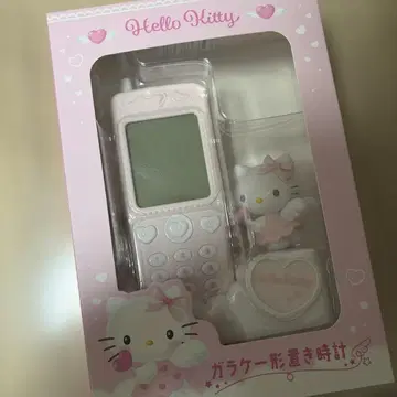 새상품 폴더폰 모양 탁상시계 헬로키티