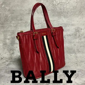 레어 BALLY 발리 2way 백 퀼팅 빨간색 스트라이프