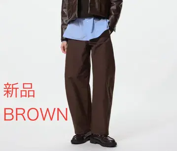 [새상품] 저지 배럴 레그 팬츠 BROWN M 사이즈 유니클로