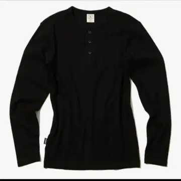 [ M ] AVIREX 립 데일리 긴팔 헨리넥 티셔츠 블랙 5