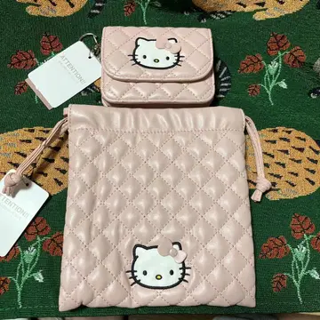 로리즈팜 헬로키티 퀼팅 카드 케이스&파우치 세트