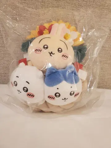 치이카와 (먼작귀) 장식용 짚 로프 봉제 인형 치이카와 하치와레 토끼