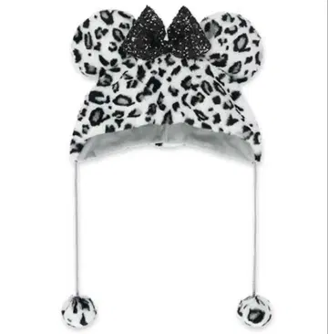 디즈니 레오파드 무늬 팬캡 화이트