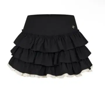 andwang Charm frill culotte mini skirt