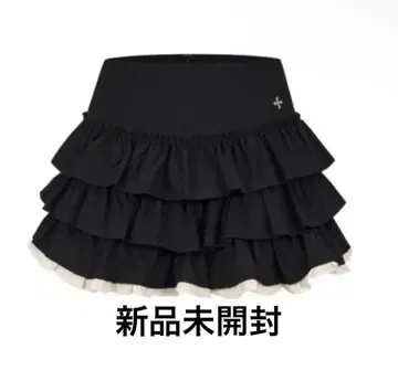 andwang Charm frill culotte mini skirt