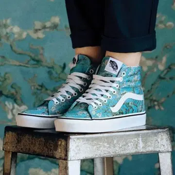 VANS x 고흐 스케이트 하이 꽃 피는 아몬드 나무 가지