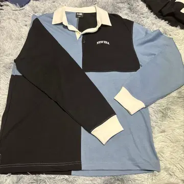 NEW ERA 컬러 블록 피케 셔츠 L