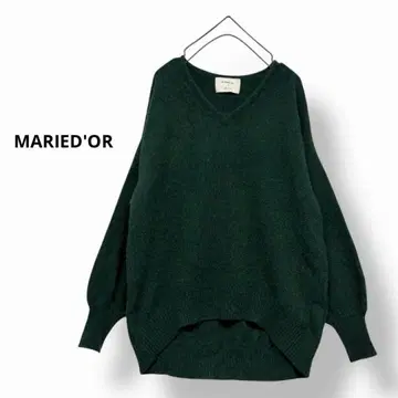 MARIED'OR 울 니트 라쿤 니트 폭스 니트 V넥