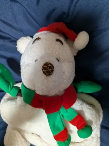 크리스마스 곰돌이 푸 보아 모자