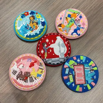 디즈니 자수 핀 배지 5개 세트