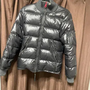 그레이 퀼팅 다운 자켓 M 사이즈