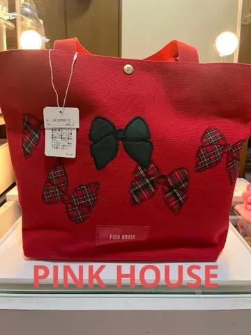 PINK HOUSE 토트백 빨간색 미사용 새상품