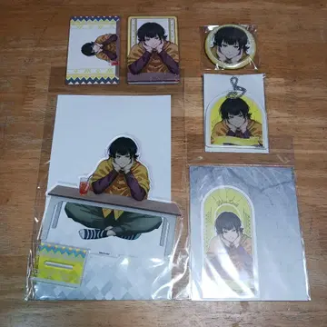 호락 회 휴식 아크릴 스탠드 캔뱃지 아크릴 키 6점 블루 록