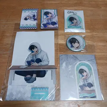 이토시 린 한숨 돌리기 아크릴 스탠드 캔뱃지 아크릴 키 6종 블루 록