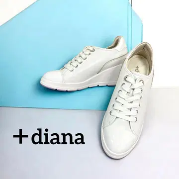 플러스 다이애나 힐업 웨지솔 스니커즈 23cm 화이트