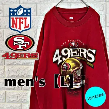 V833 [NFL] 프린트 롱 슬리브 [남성용 L] 레드