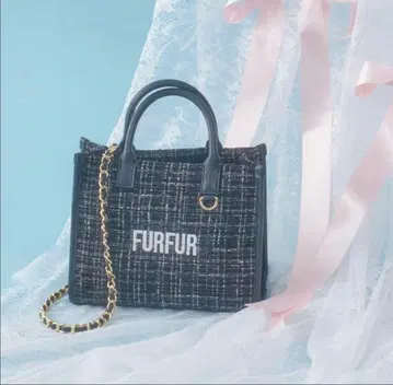 [12/26까지] FURFUR 트위드 로고 토트백