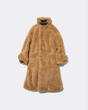 GU rokh 지유 로크 퍼리 코트 롱 코트 보아 코트