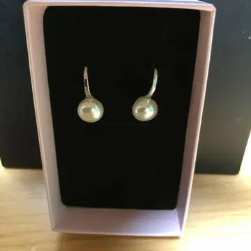 실버 925 화이트 펄 귀걸이