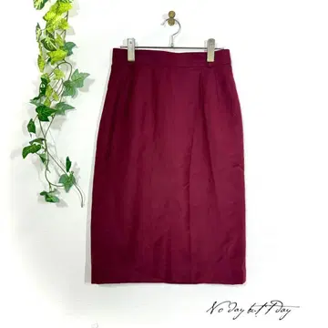 오토 컬렉션 울 100% 타이트 스커트 보르도 일본제 11