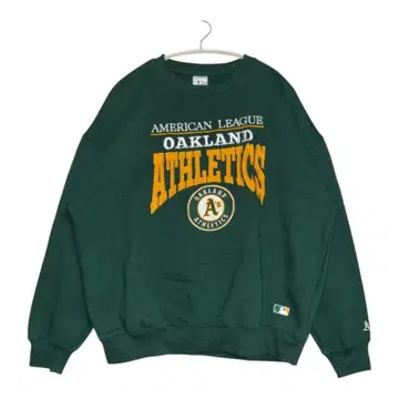 오클랜드 애슬레틱스 맨투맨 트레이닝복 L 그린 로고 남성용