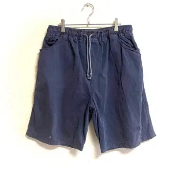 라인7 하프 팬츠(XL) 빅 사이즈 허리밴딩 치노 코튼 자수