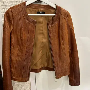 DURAS 브라운 가죽 자켓