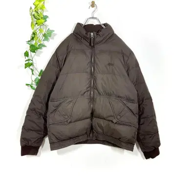 타미힐피거 다운 자켓 (L) 수납 후드 집업 리브 포함