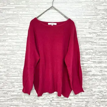 핑크어드벤처 니트 상의 와인 레드 M 긴팔 루즈핏 캐주얼