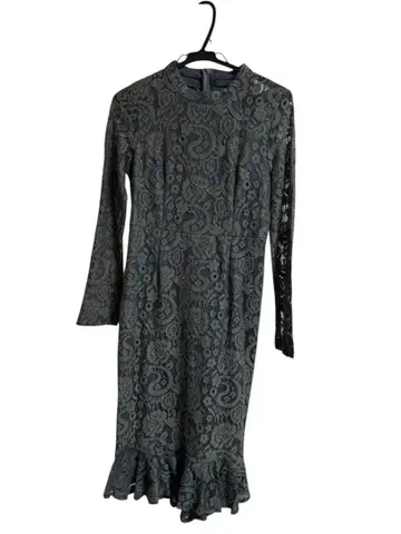 다크 그린 레이스 무늬 원피스 S 사이즈