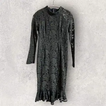 다크 그린 레이스 무늬 원피스 S 사이즈
